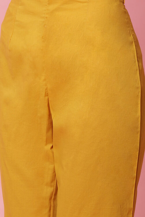 Sage Green Cotton Straight Kurta Slim Pant Suit Set image number 2