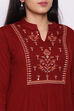 Red Straight Woolen Kurta image number 1