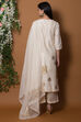 Ivory Cotton Silk A Line Suit Set By Anju Modi image number 5