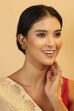 Gold Plated Brass Stud Temple Earrings image number 3