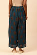 Teal Cotton Floral Palazzo Pants image number 5