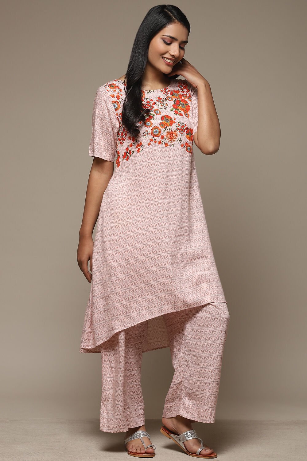 Asymmetrical kurti with palazzo new arrivals
