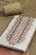 Beige Cotton Printed Unstitched Kurta Set image number 1