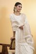 Off-White Poly Jacquard Printed Dupatta image number 1