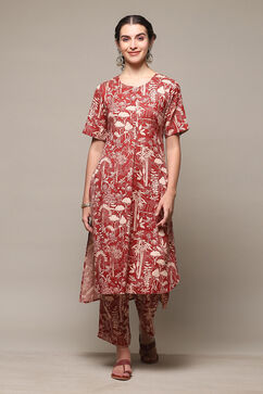 Terracotta LIVA Straight Printed 2 Piece Set image number 6