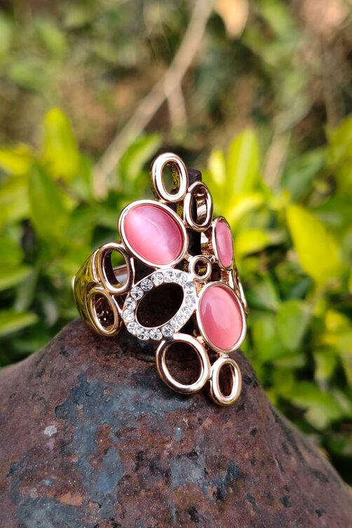 Peach Metal Brass Ring image number 0
