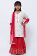 Off White And Red Cotton Sharara Kurta Sharara Suit Set image number 0