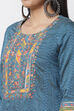 Blue Viscose Straight Kurta Set image number 1