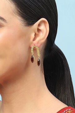 Brown Brass earrings image number 1