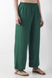 Blue Viscose Rayon Straight Palazzos image number 3
