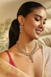 Gold Plated Brass Kundan-Style Necklace Set image number 1