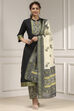 Mustard Cotton Modal Digital Print Unstitched Suit Set image number 1