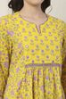 Yellow Cotton Kalidar Suit Set image number 2
