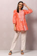 Coral Art Silk Flared Printed Short Kurti image number 5