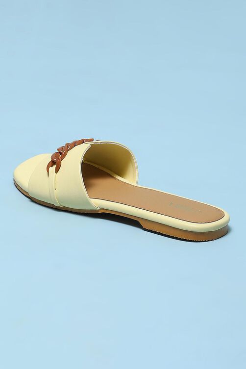 Yellow Pu Sandals image number 4