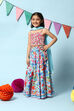 Pink Viscose Short Top Lehenga Set image number 5