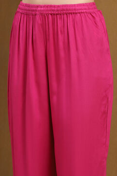 Pink Modal Bandhani Printed A-Line Suit Set image number 2