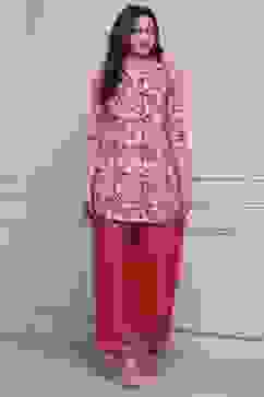 Red LIVA Relaxed Palazzo image number 0