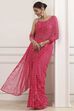 Pink Poly Georgette Regular Saree image number 7