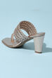 Rose Gold PU Ring Toe Sandals image number 4