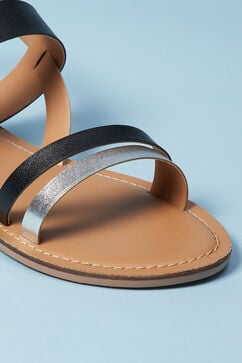 Silver Pu Sandals image number 1