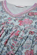 Dull Sea Blue Cotton Gathered Kurta Churidar Suit Set image number 5