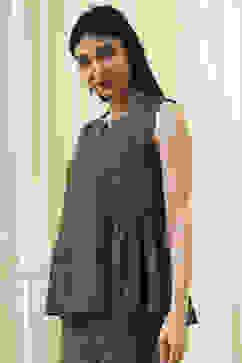 Olive Green Solid Straight Co-ord Set image number 1