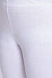 White Cotton Lycra Solid Leggings image number 1