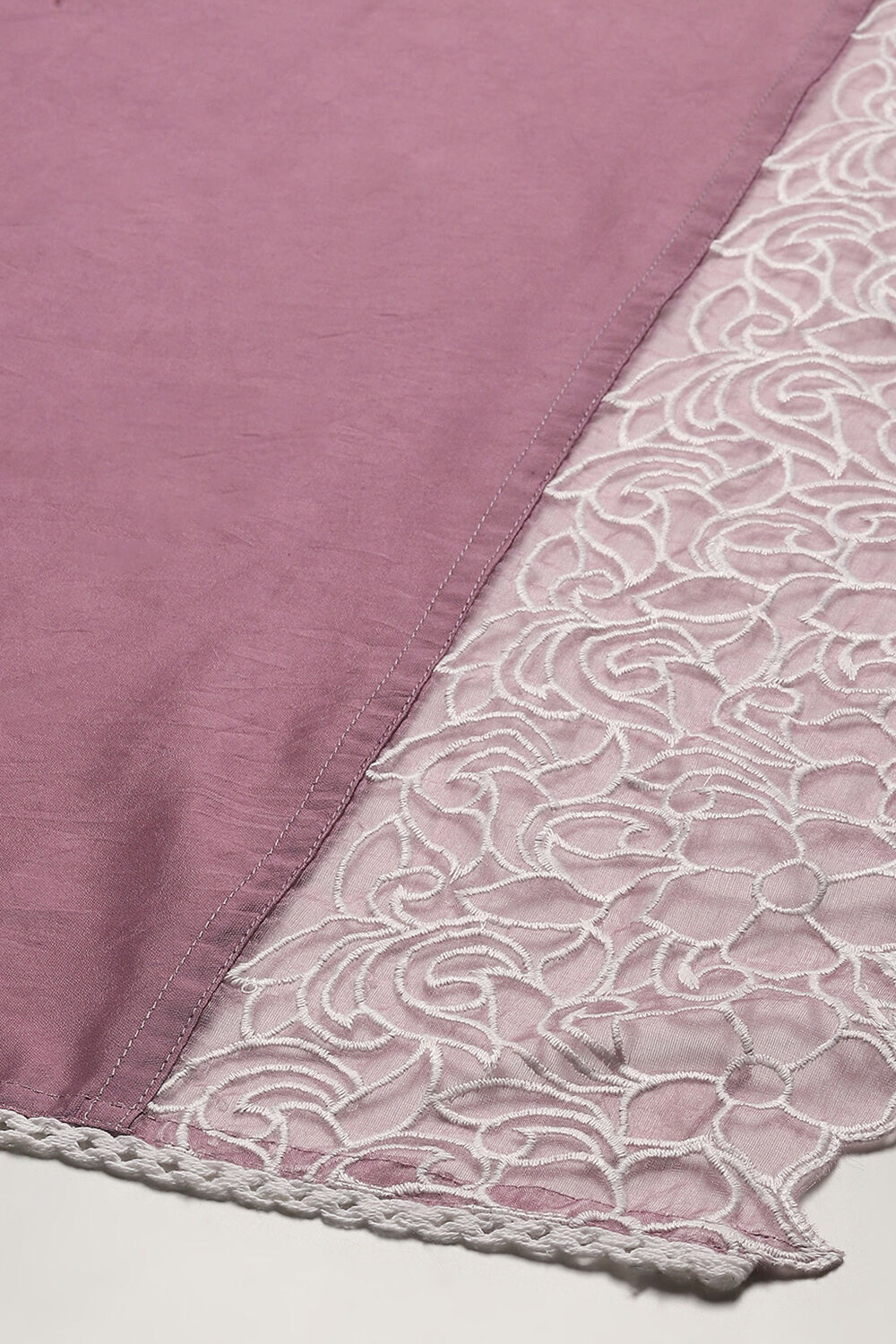 Lavender Muslin Unstitched Suit set image number 4