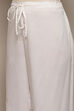 Off White Viscose Regular Solid Palazzo image number 5
