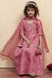 Blush Pink Polyester Peplum Lehenga Set image number 0