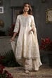 Off White Cotton Silk Anarkali Suit Set image number 0