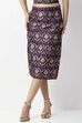 Purple Polyester Yarndyed Skirt