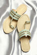Mint Green Kohlapuri Sandal image number 0