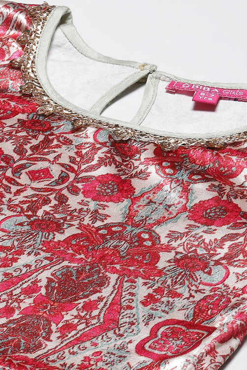 Ecru Art Silk Lehenga Set image number 1