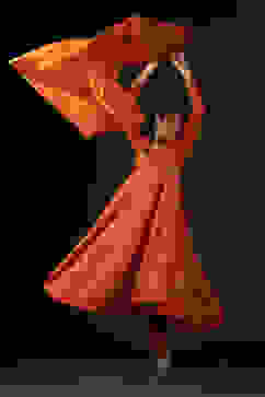 Rohit Bal Orange Cotton Silk Anarkali Printed Suit Set image number 0