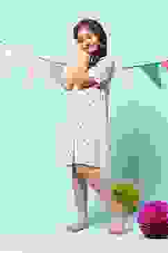 Ivory Rayon Printed Sleepwear image number 0