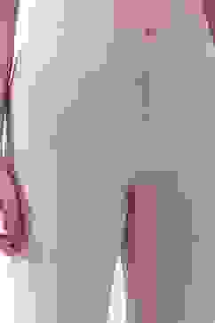 Light Pink Cotton Lycra Solid Fitted Leggings image number 1