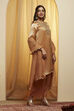 Gold Viscose Rayon Straight Suit Set image number 4