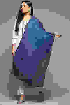Navy Cotton Dupatta image number 0