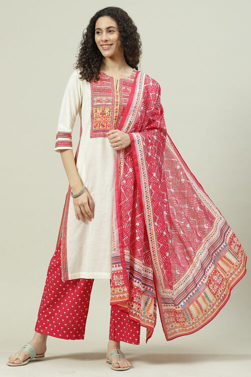 Blue Solid Cotton Straight Kurta Palazzo Suit Set image number 0