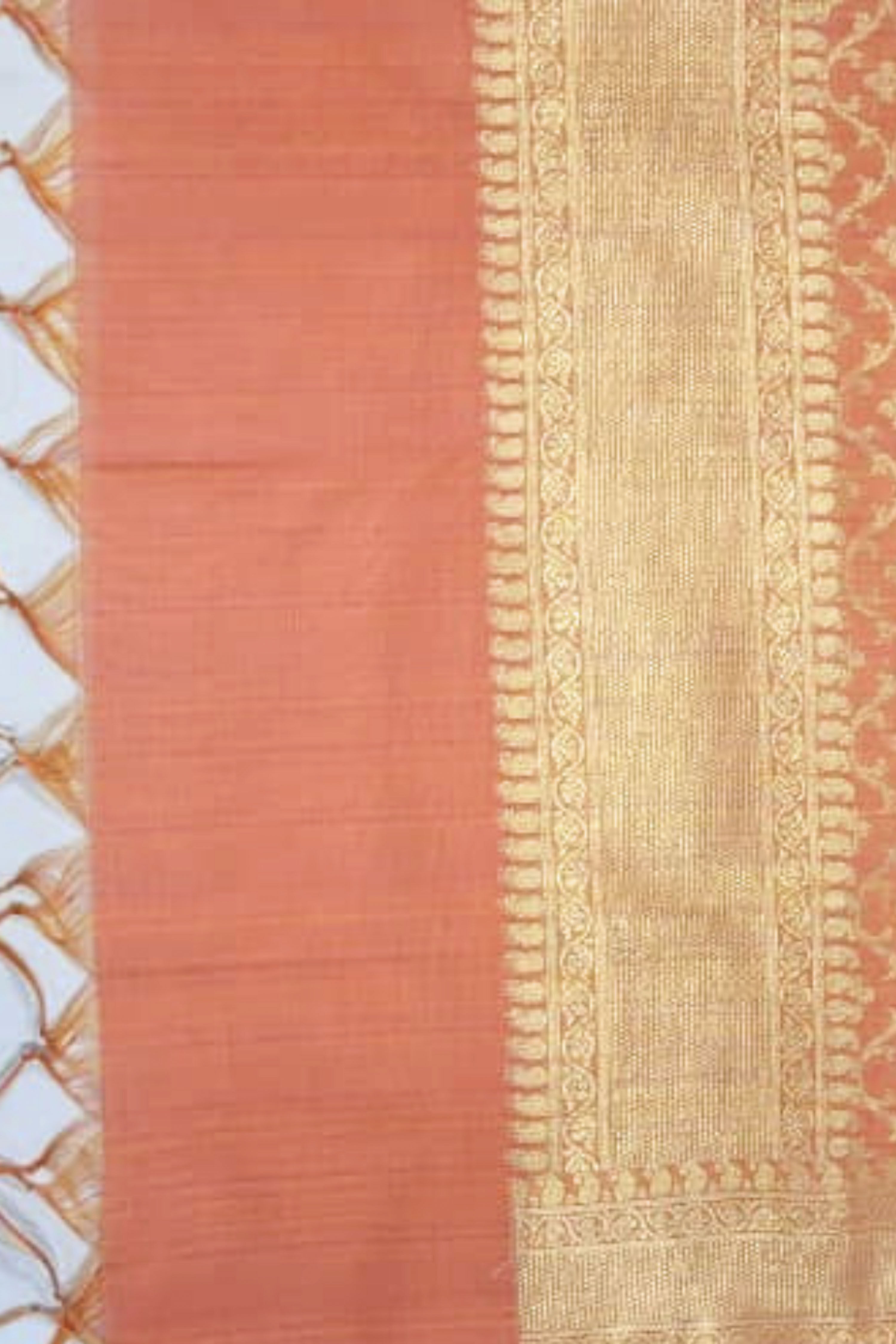 Pink Chanderi Silk Printed Unstitched Suit Set image number 4