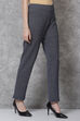 Navy Straight Cotton Pants image number 4