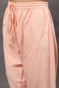Rohit Bal Peach Cotton Blend Anarkali Kurta Suit Set image number 2