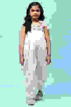 White Crochet Detail Strappy Dhoti Style Jumpsuit image number 5