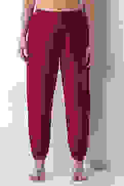 Maroon Viscose Lycra Harem Pants image number 4