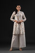 Rohit Bal Off White Cotton Silk Straight Printed Suit Set image number 7