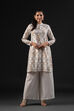 Rohit Bal Off White Cotton Silk Straight Printed Suit Set