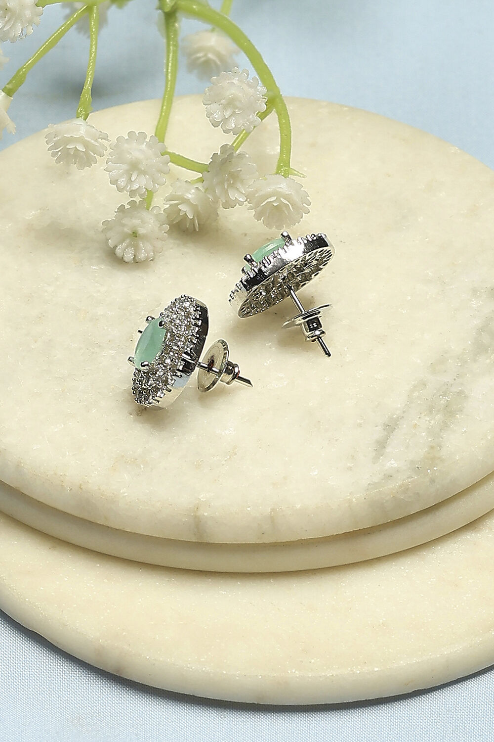 Mint Green Brass Studs image number 2