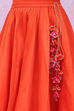 Orange Viscose Blend Lehenga Set image number 2